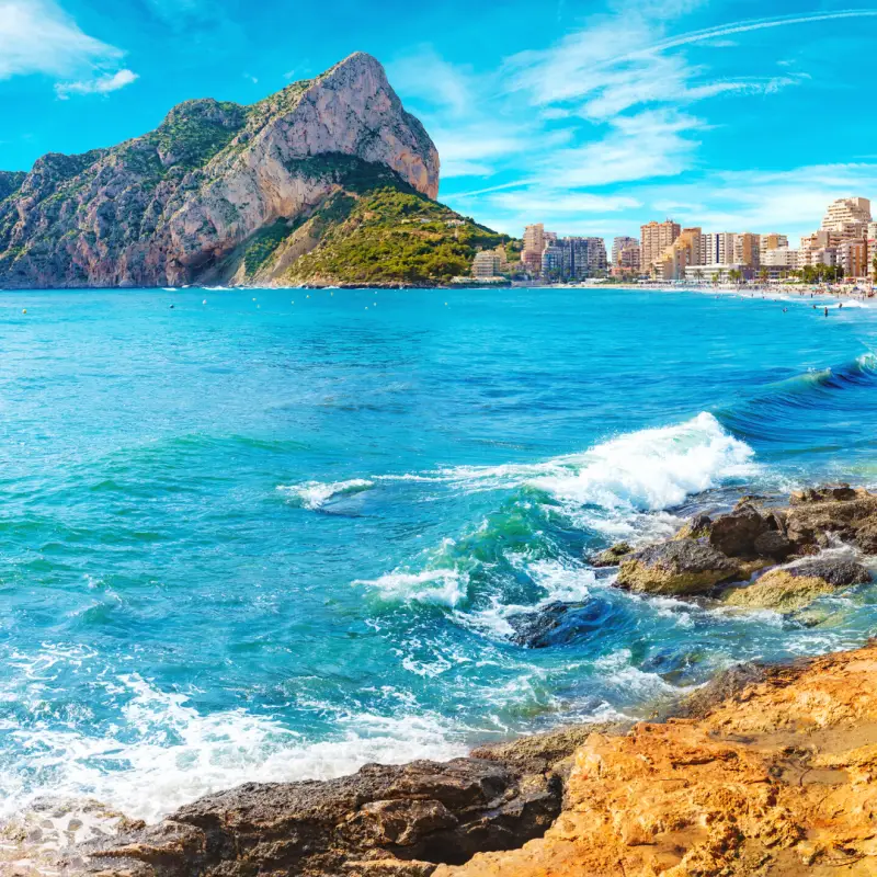 alquilar barco en Calpe peñón de ifach