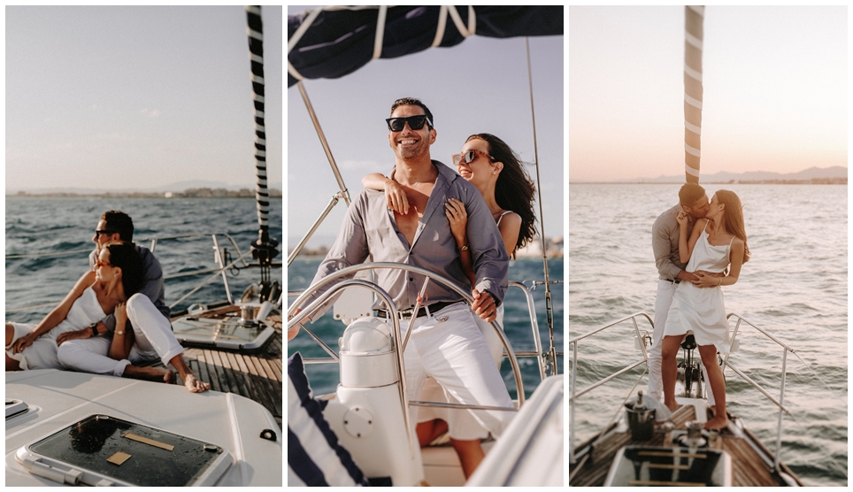 Fotos-de-Pareja-de-Boda-en-Velero-en-Alicante